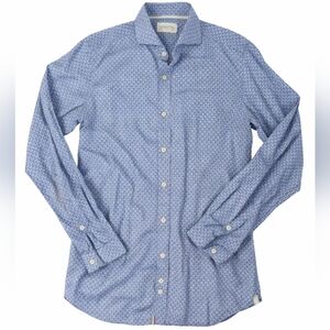 Tintoria Mattei 954 Slim Luxury Long Sleeve Button Down Italien made sz 41